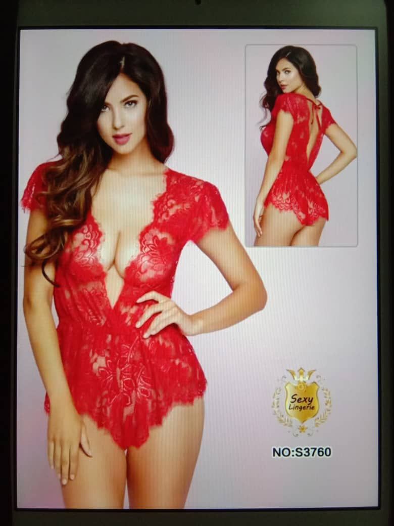 Lingerie Nuisette Col V Combinaison Femme
