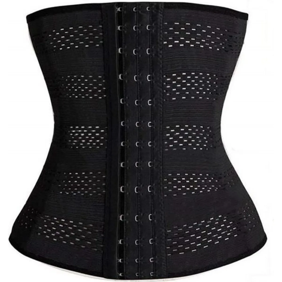 Corset Serré Taille Minceur Gaine Amincissante Sculptant pour Femme Noir