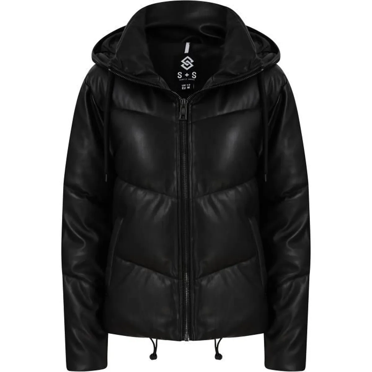 SAINT & SINNER Doudoune à Capuche Noir Femme