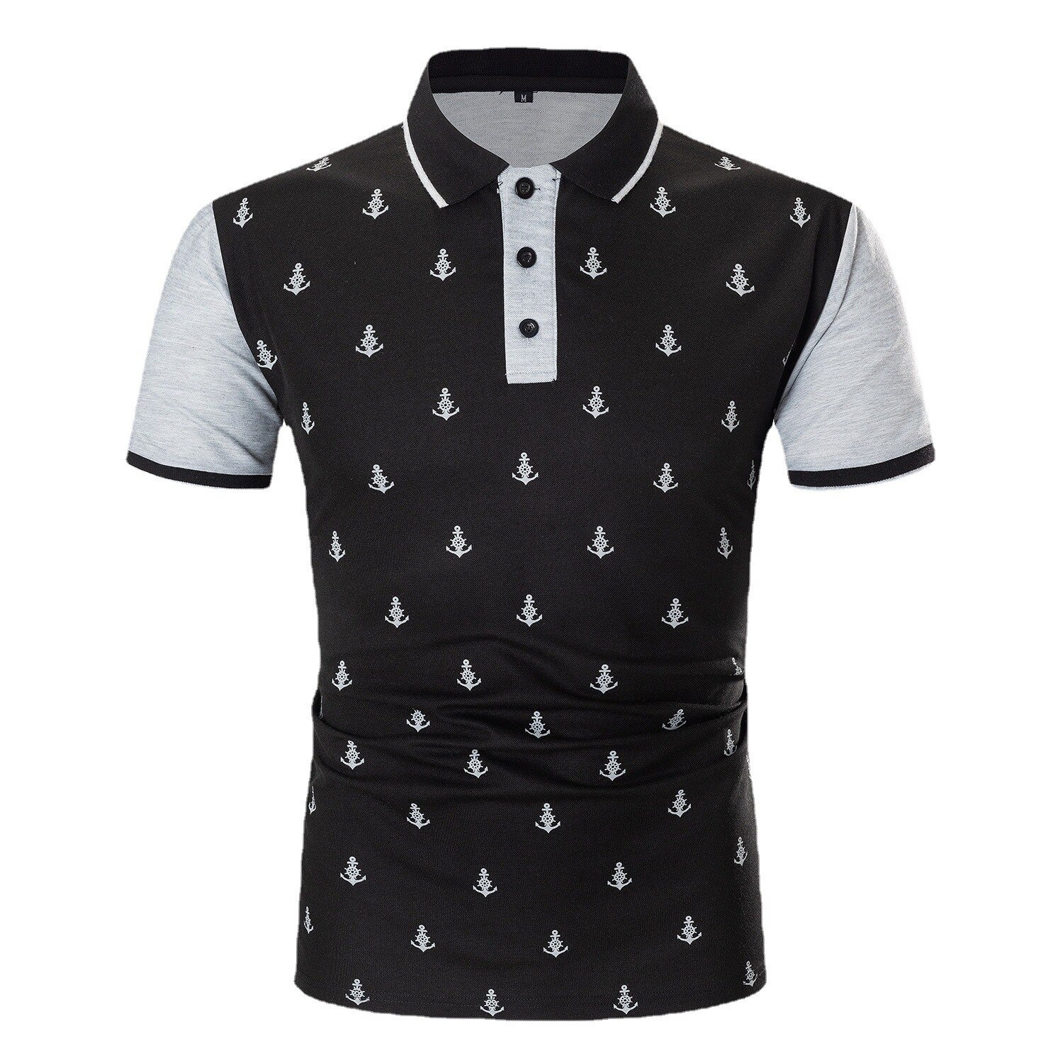 Polo à manches courtes pour hommes, respirant, couleur assortie