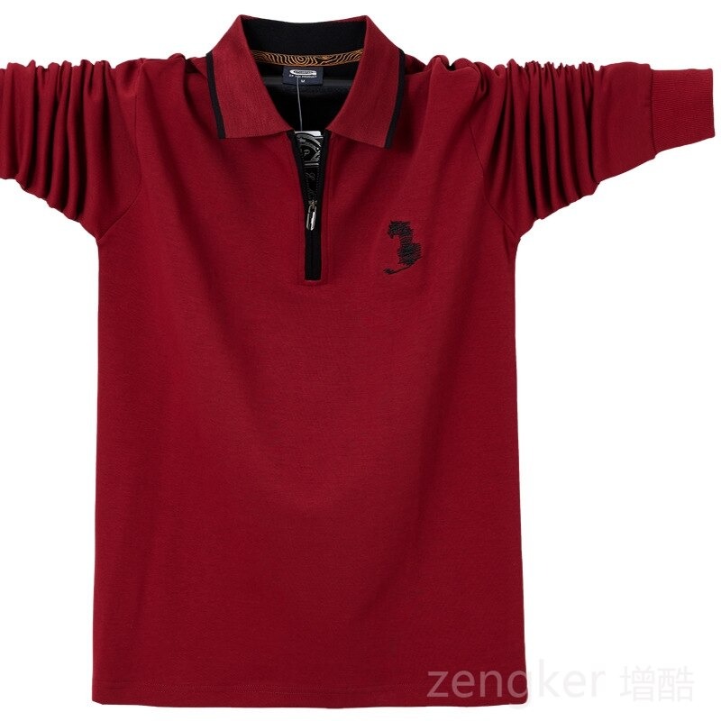 Polo à manches longues en coton pour homme