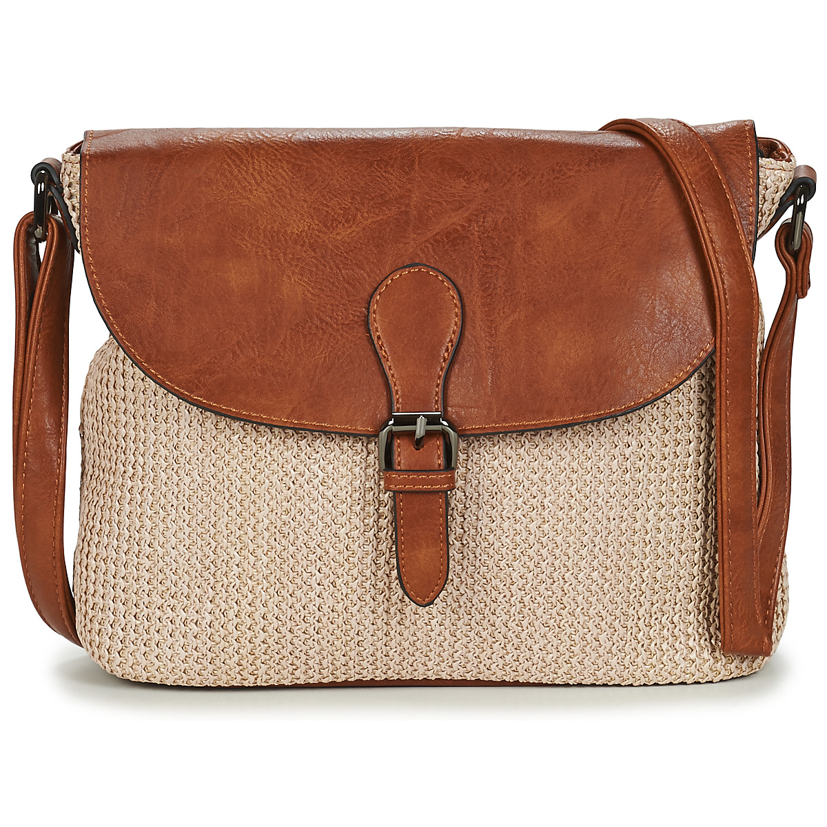 acs Bandoulière Femme Casual Attitude Beige / Marron