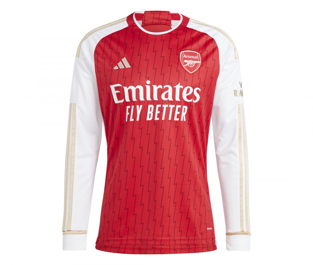 Maillot Manches Longues Arsenal Domicile 2023/2024 Rouge/Blanc
