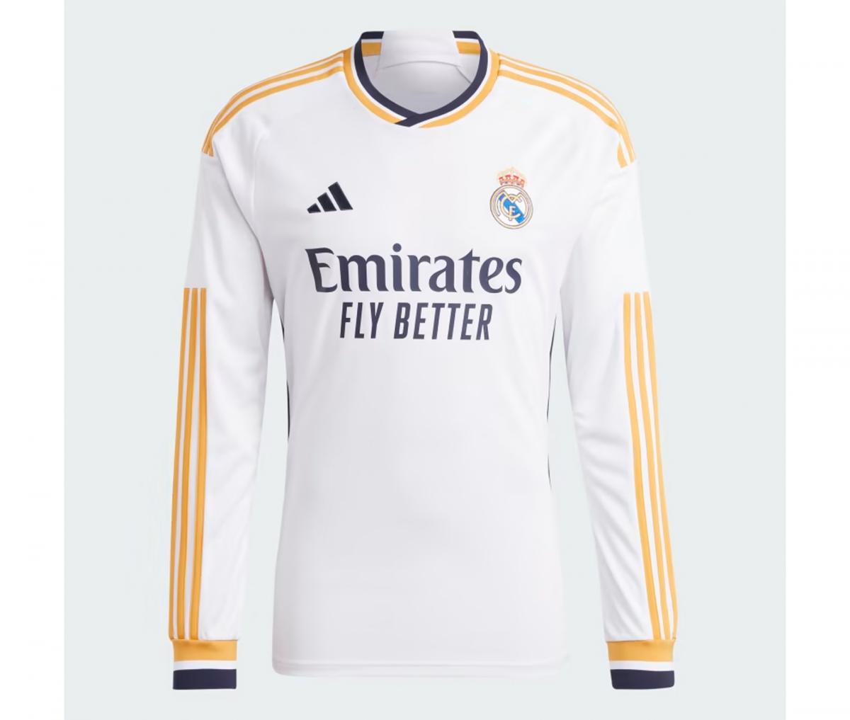 Maillot Manches Longues Real Madrid Domicile 2023/2024 Blanc