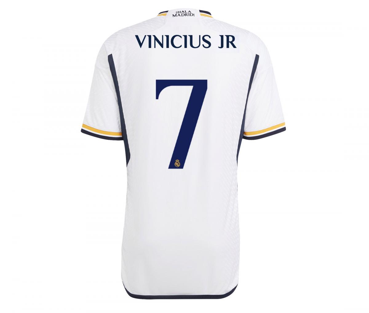 Maillot Match Real Madrid Domicile Vinicius 2023/2024 Blanc